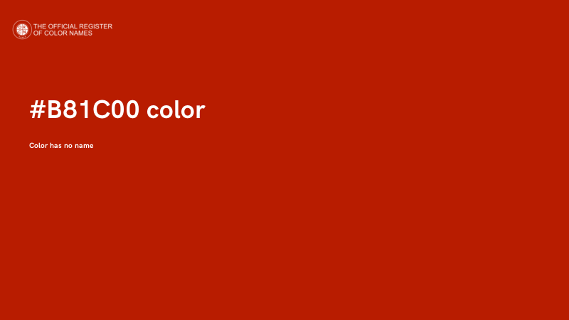 #B81C00 color image