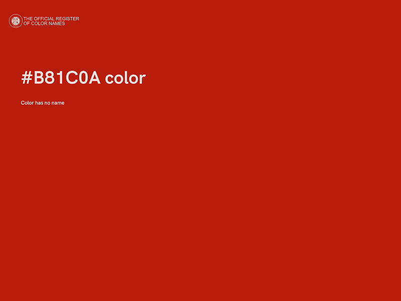 #B81C0A color image