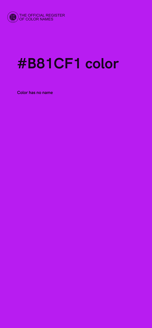 #B81CF1 color image