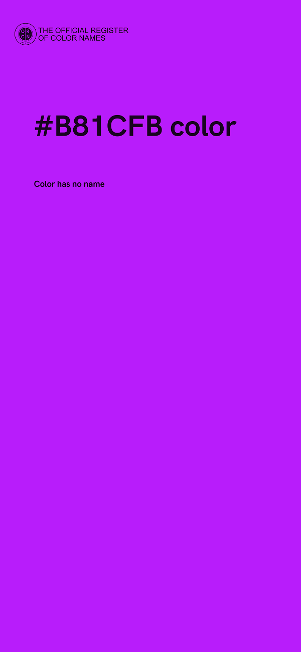 #B81CFB color image