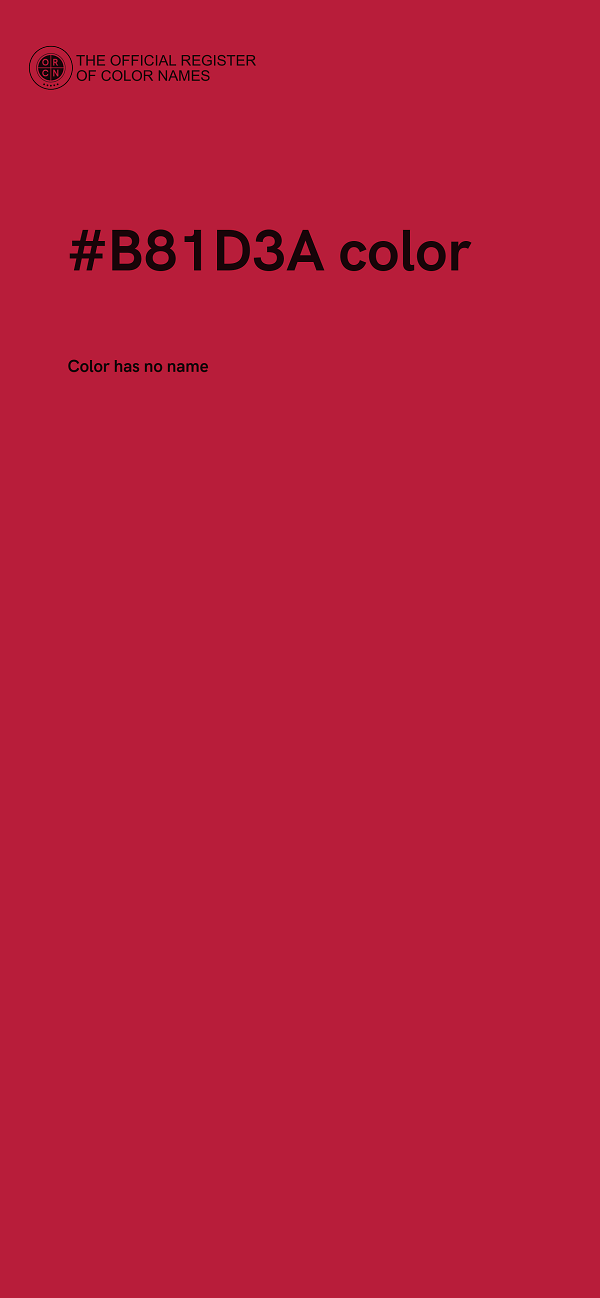 #B81D3A color image