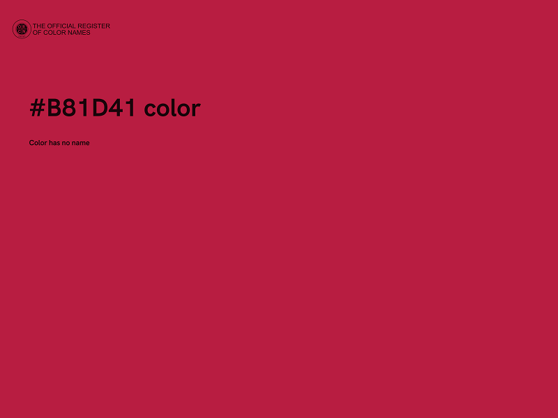 #B81D41 color image