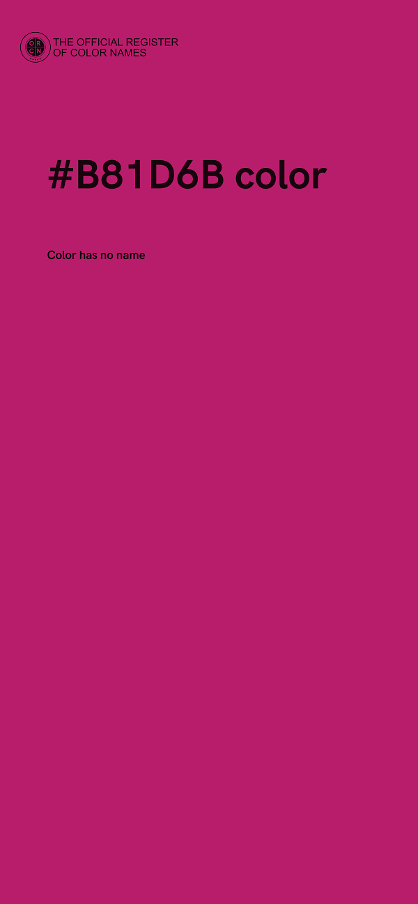 #B81D6B color image