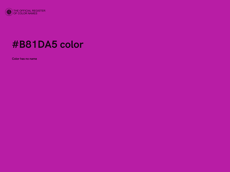 #B81DA5 color image