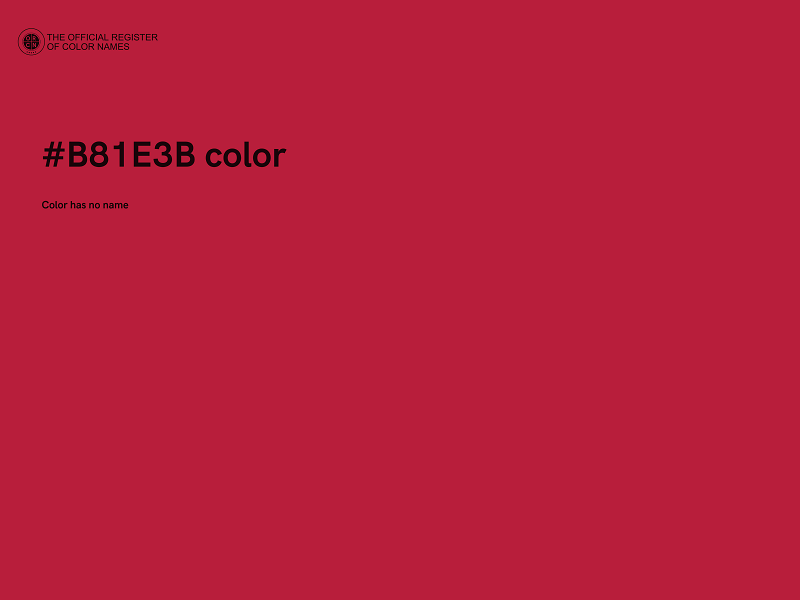 #B81E3B color image