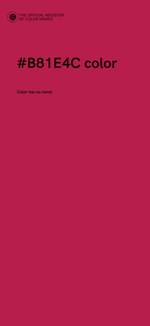#B81E4C color image