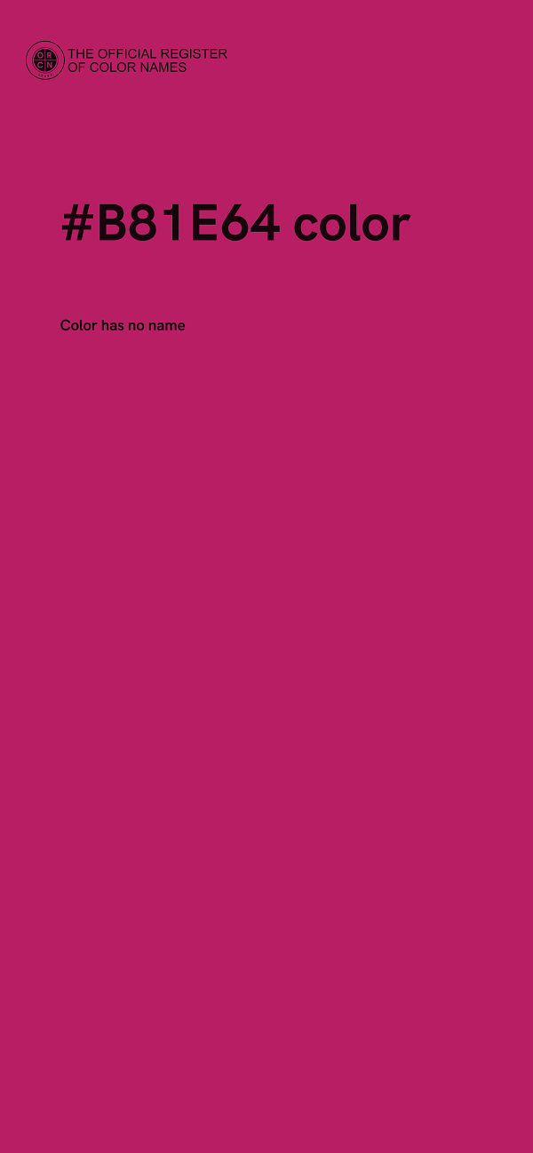 #B81E64 color image