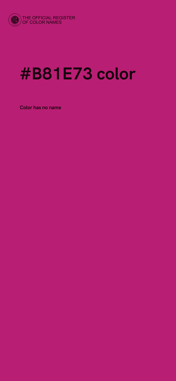 #B81E73 color image