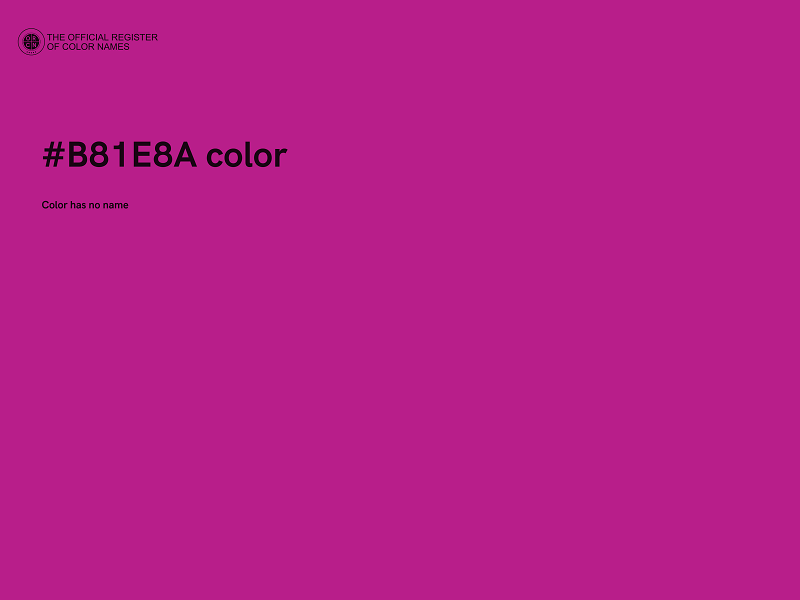 #B81E8A color image