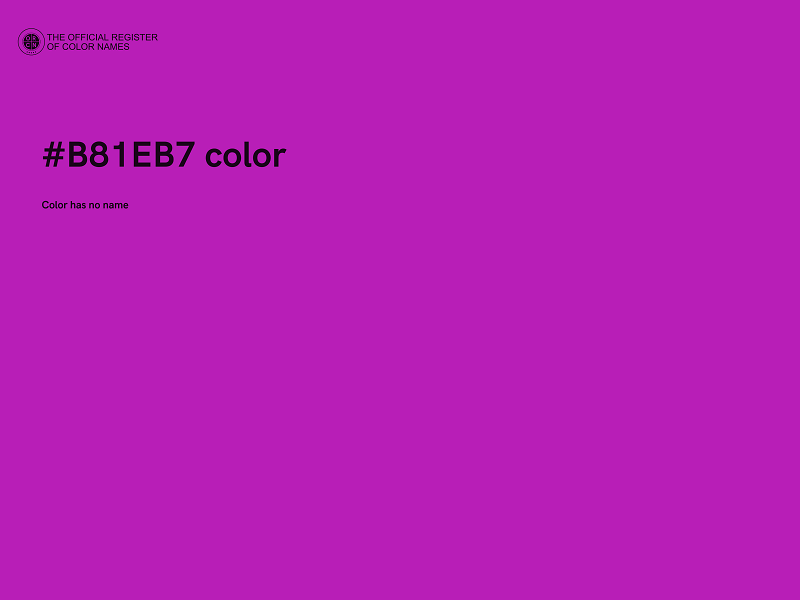 #B81EB7 color image