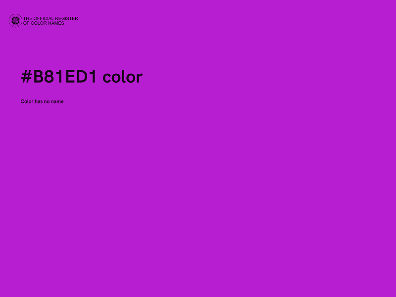 #B81ED1 color image