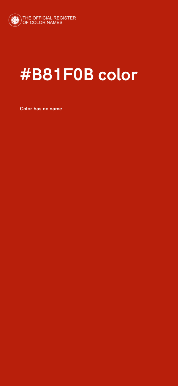 #B81F0B color image