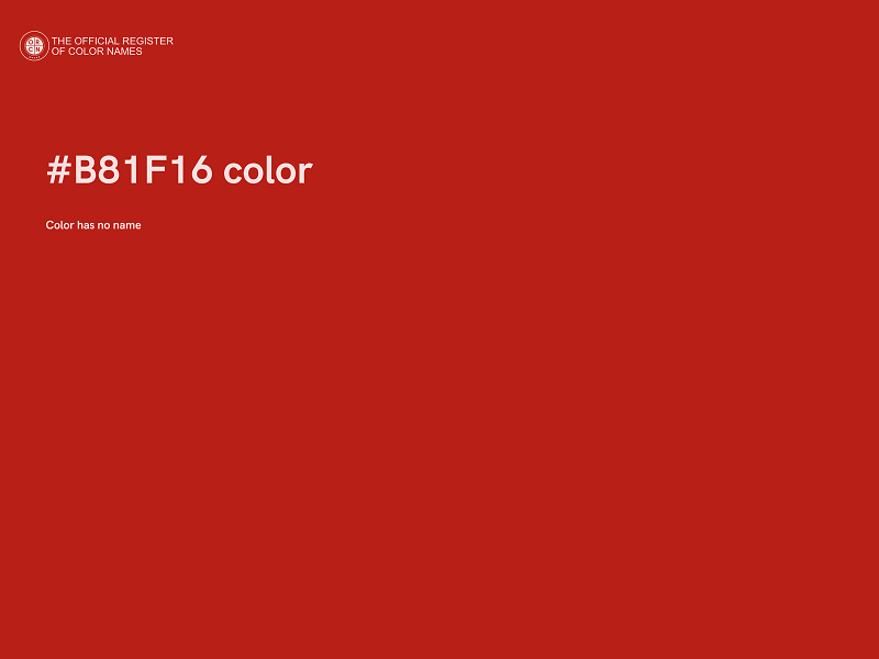 #B81F16 color image