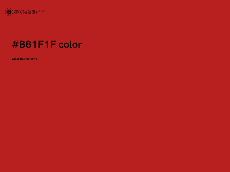 #B81F1F color image