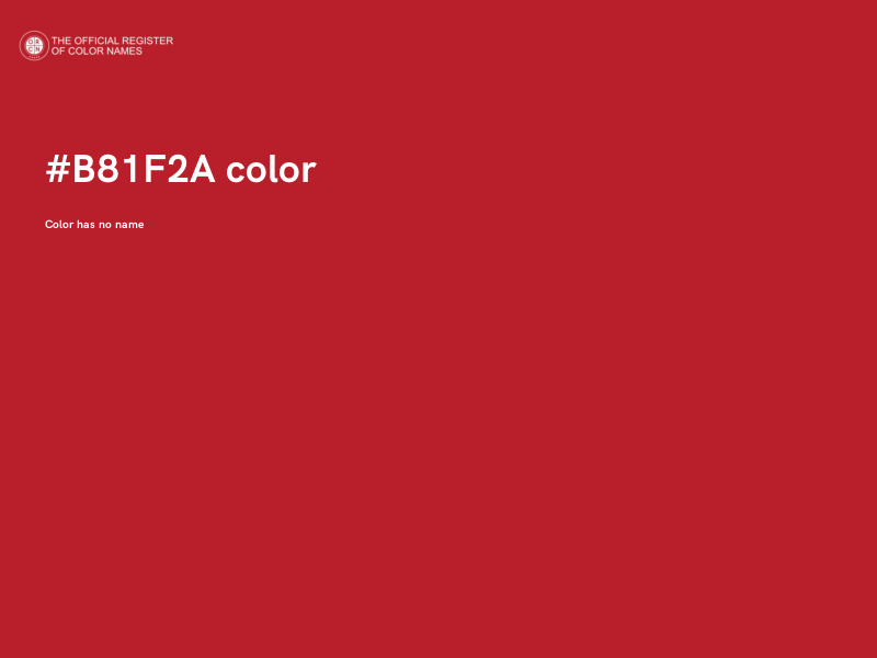 #B81F2A color image