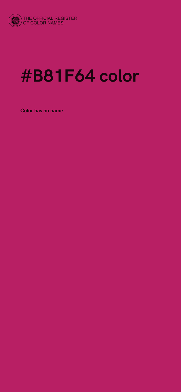 #B81F64 color image