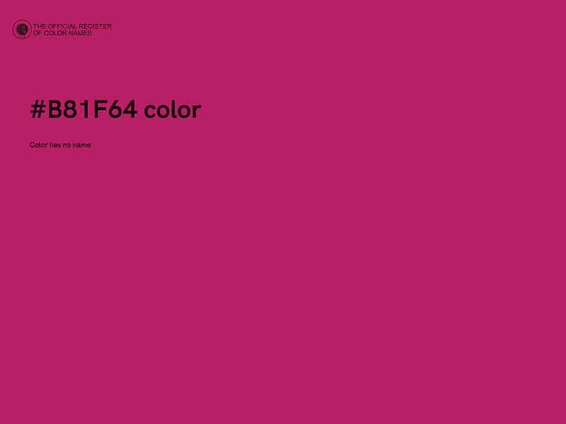 #B81F64 color image