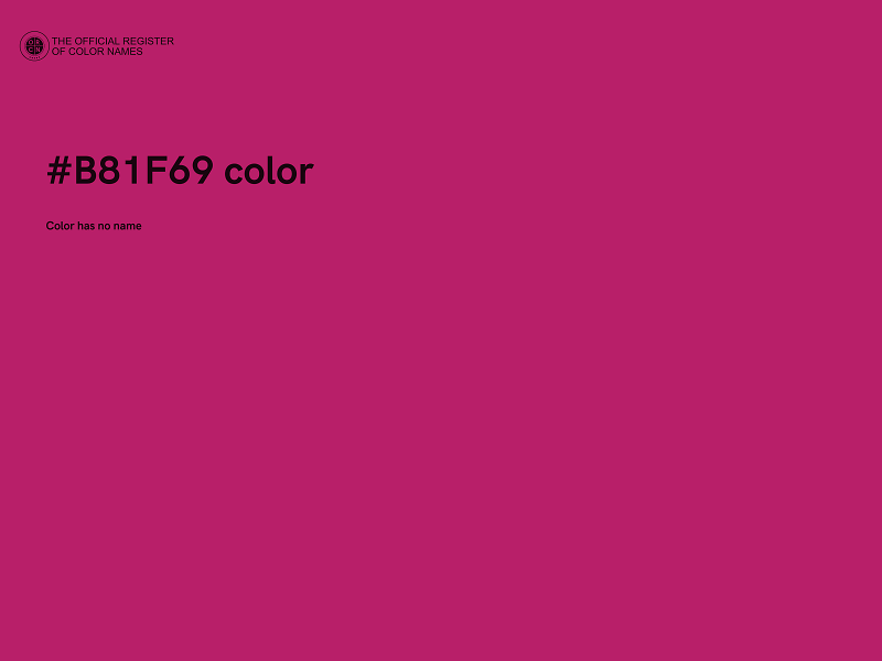#B81F69 color image