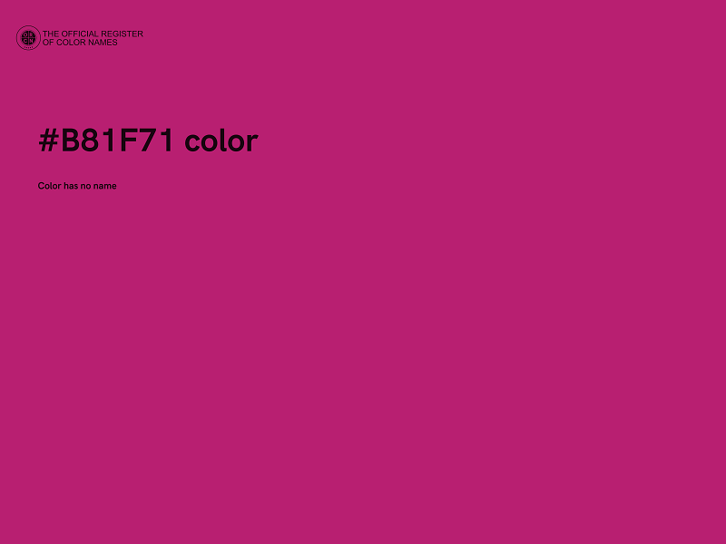 #B81F71 color image