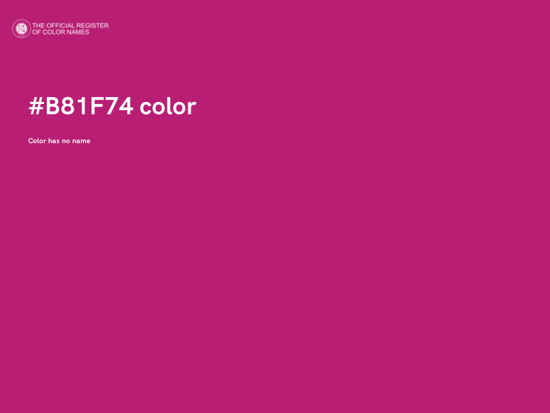 #B81F74 color image