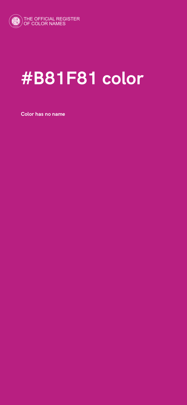 #B81F81 color image