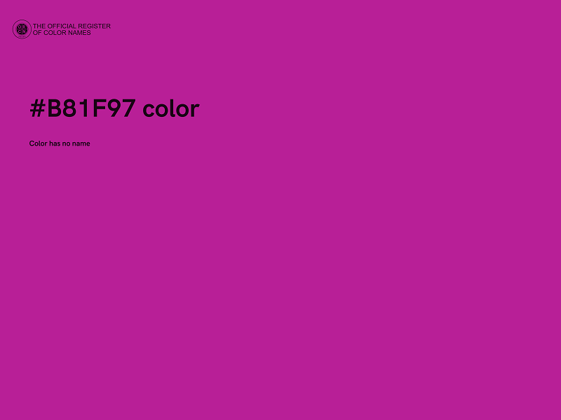 #B81F97 color image