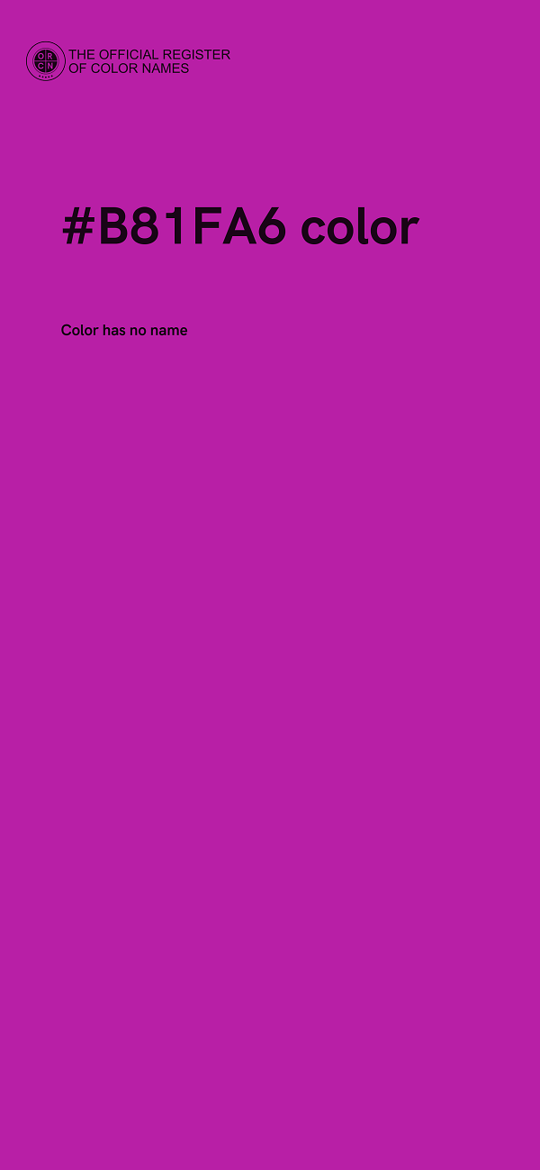 #B81FA6 color image