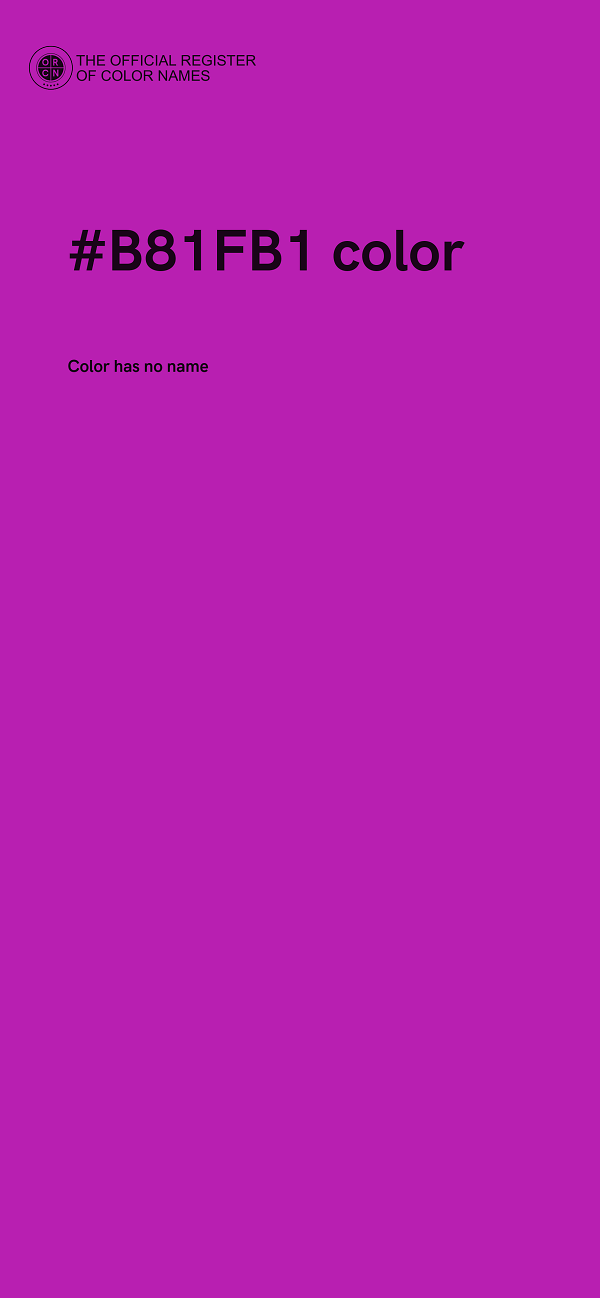 #B81FB1 color image