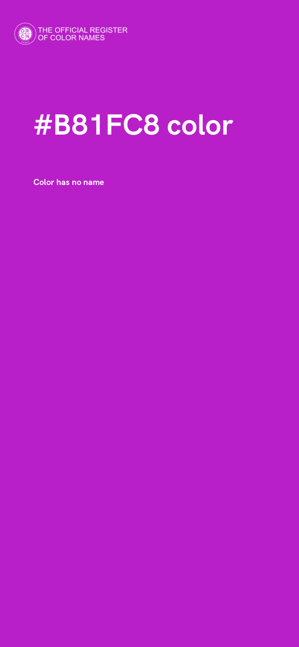 #B81FC8 color image