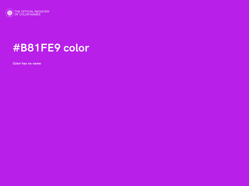 #B81FE9 color image