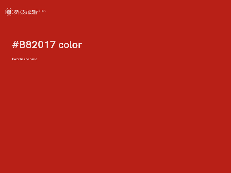 #B82017 color image