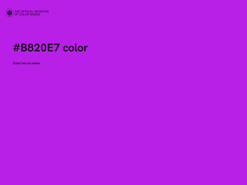 #B820E7 color image