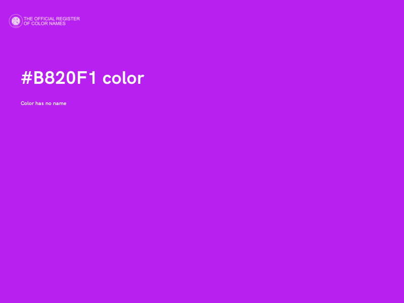 #B820F1 color image
