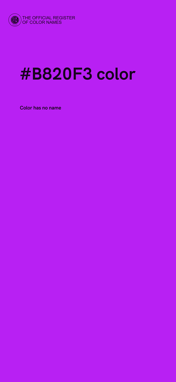 #B820F3 color image