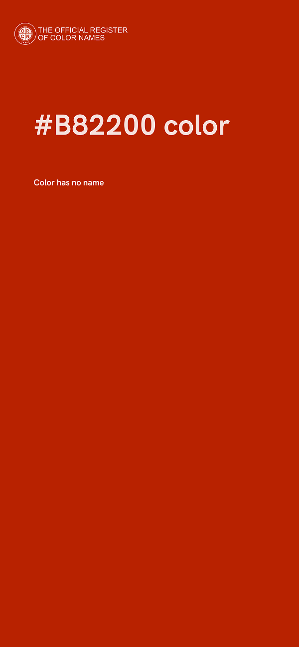 #B82200 color image