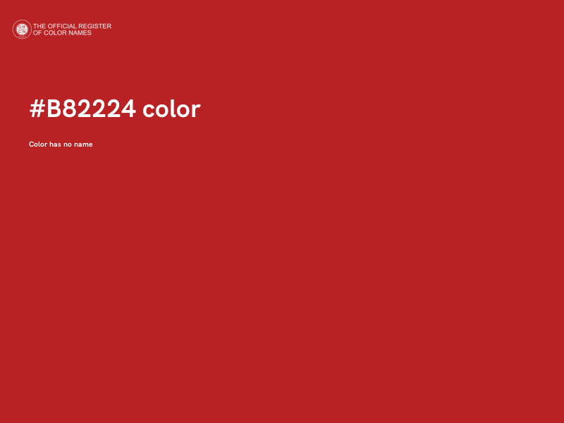 #B82224 color image