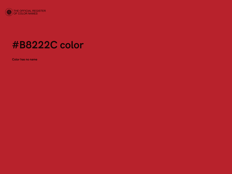 #B8222C color image