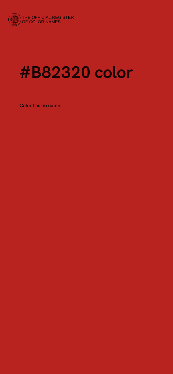 #B82320 color image