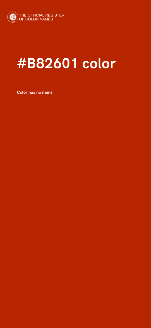#B82601 color image