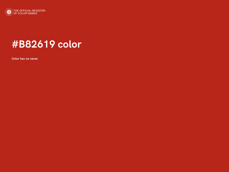 #B82619 color image