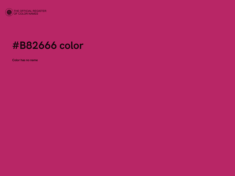 #B82666 color image