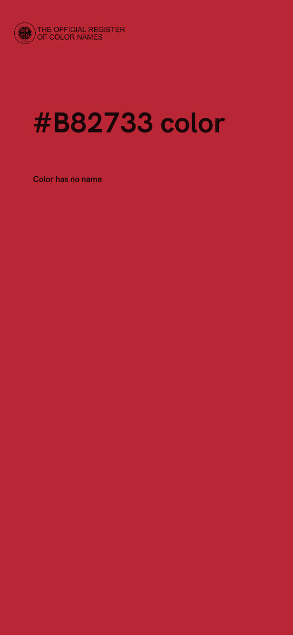 #B82733 color image