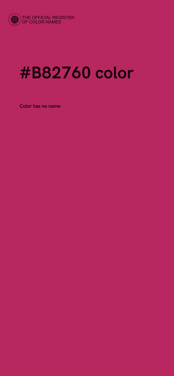 #B82760 color image