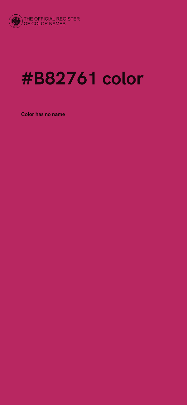 #B82761 color image