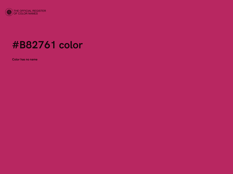 #B82761 color image