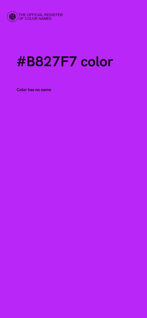 #B827F7 color image