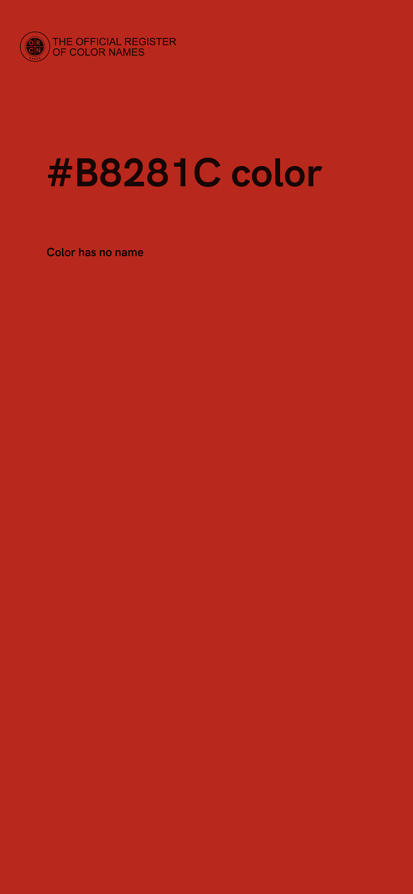 #B8281C color image