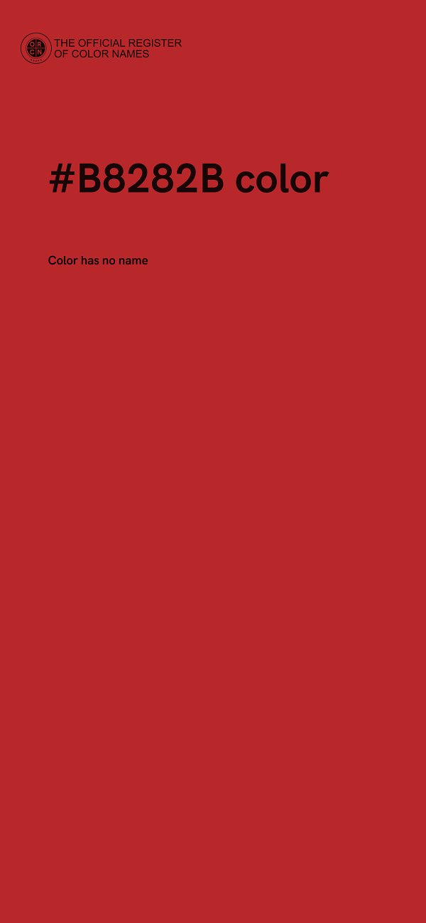 #B8282B color image