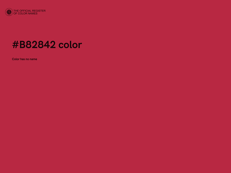#B82842 color image