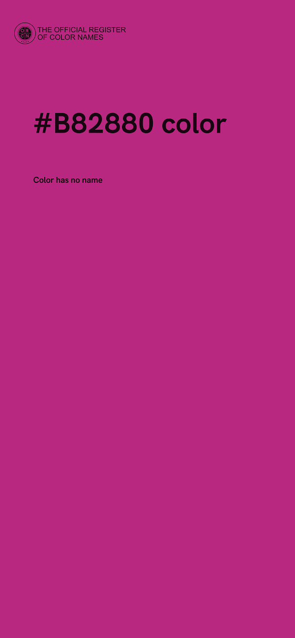 #B82880 color image